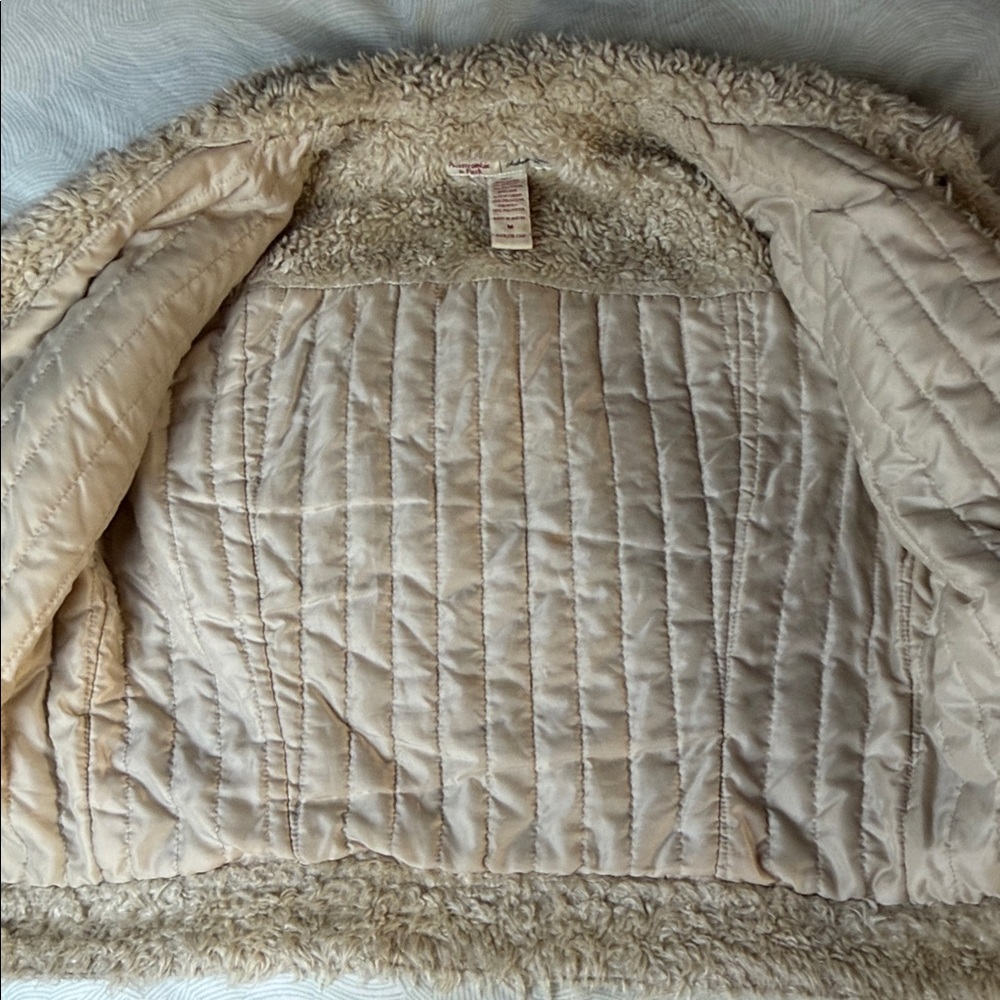 Abercrombie & Fitch Cream Sherpa Jacket - Picture 7 of 9